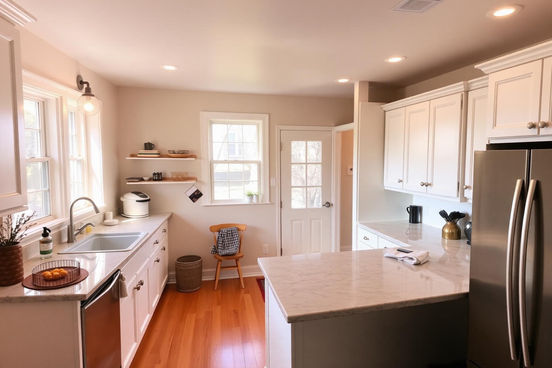 A bright renovated kitchen in a family home